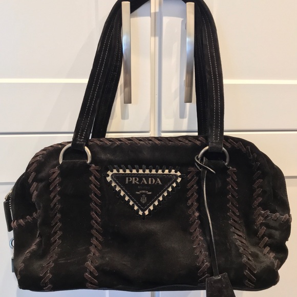 prada suede bag